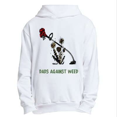 Dads Against Weed Funny Gardening Lawn Mowing Fathers Urban Pullover Hoodie