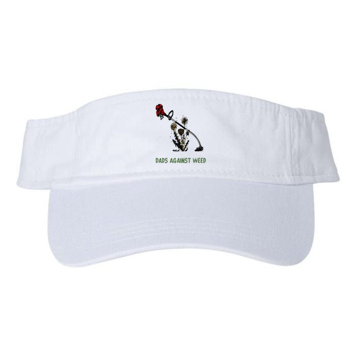 Dads Against Weed Funny Gardening Lawn Mowing Fathers Valucap Bio-Washed Visor