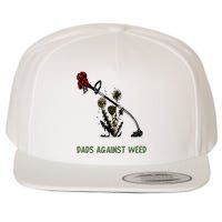 Dads Against Weed Funny Gardening Lawn Mowing Fathers Wool Snapback Cap