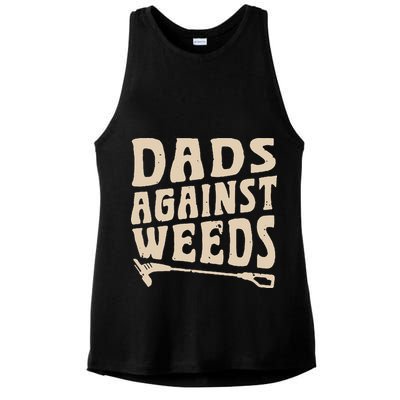 Dads Against Weeds Weed Cutter Weed Whacker Dad Ladies PosiCharge Tri-Blend Wicking Tank