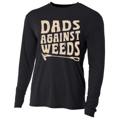 Dads Against Weeds Weed Cutter Weed Whacker Dad Cooling Performance Long Sleeve Crew