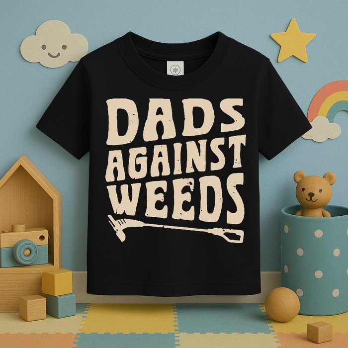 Dads Against Weeds Weed Cutter Weed Whacker Dad Toddler T-Shirt
