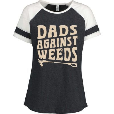 Dads Against Weeds Weed Cutter Weed Whacker Dad Enza Ladies Jersey Colorblock Tee