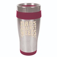Dads Against Weeds Weed Cutter Weed Whacker Dad 16oz Travel Tumbler