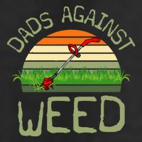 Dads Against Weed Funny Gardening Lawn Mowing FatherS Day 7 Panel Mesh Trucker Snapback Hat