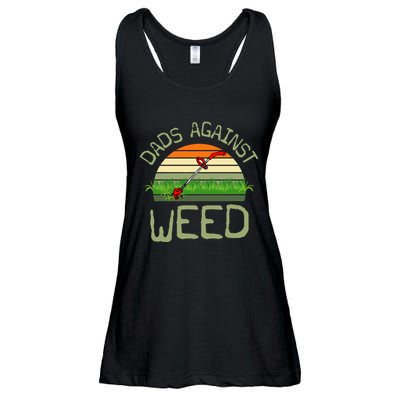 Dads Against Weed Funny Gardening Lawn Mowing FatherS Day Ladies Essential Flowy Tank
