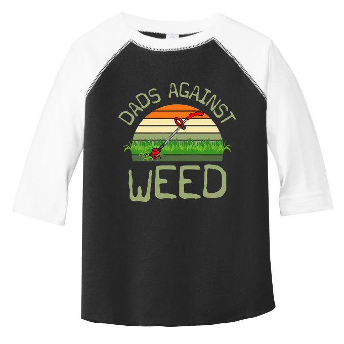 Dads Against Weed Funny Gardening Lawn Mowing FatherS Day Toddler Fine Jersey T-Shirt