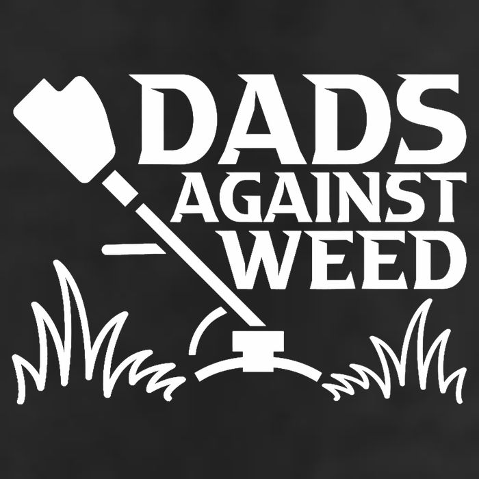 Dads Against Weed | Gardening Dad Joke Lawn Mowing Funny Dad 7 Panel Mesh Trucker Snapback Hat