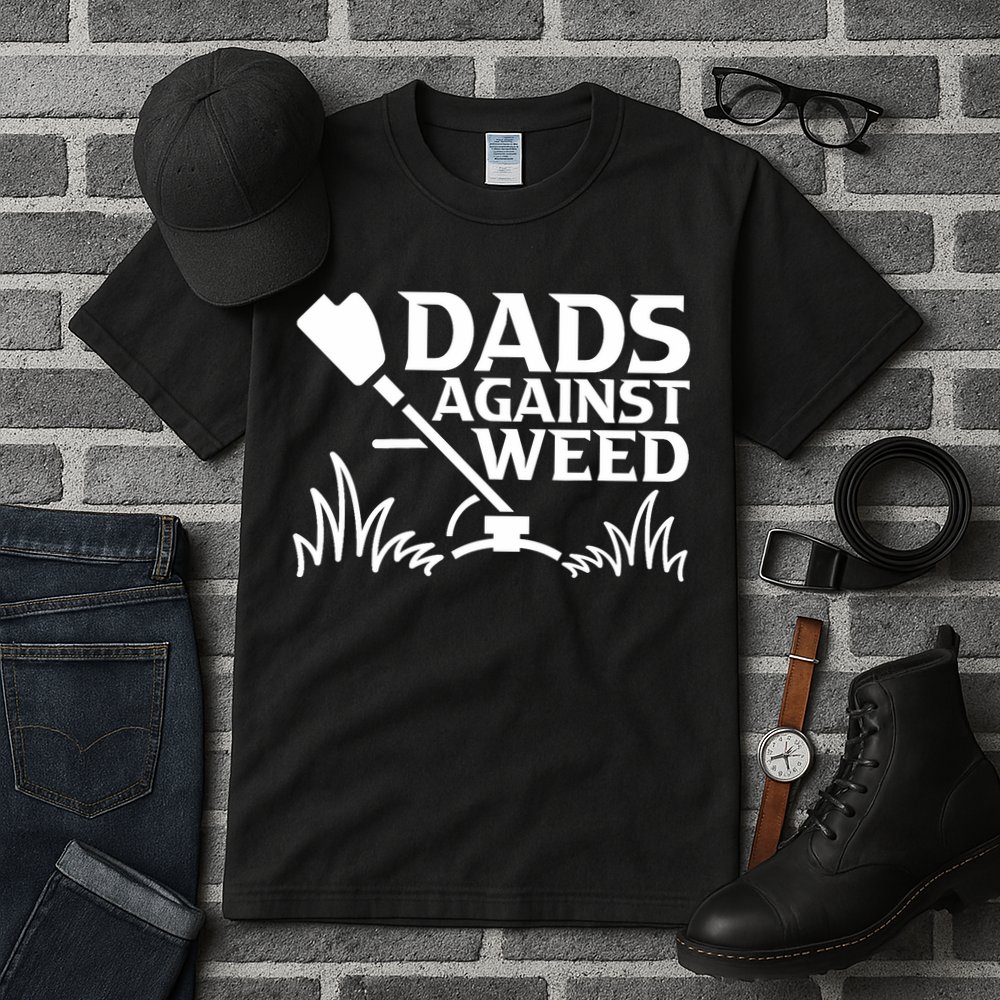 Dads Against Weed | Gardening Dad Joke Lawn Mowing Funny Dad Tall T-Shirt