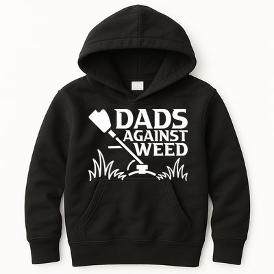 Dads Against Weed | Gardening Dad Joke Lawn Mowing Funny Dad Kids Hoodie