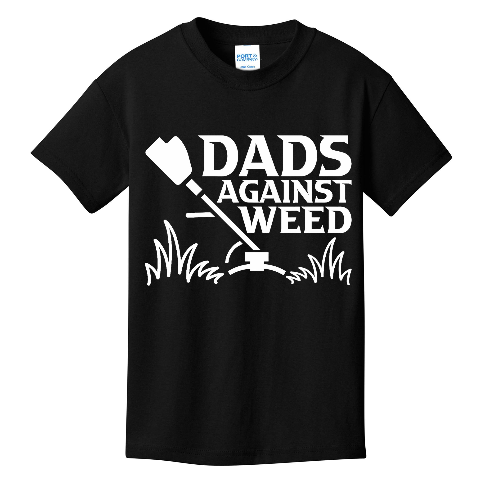 Dads Against Weed | Gardening Dad Joke Lawn Mowing Funny Dad Kids T-Shirt