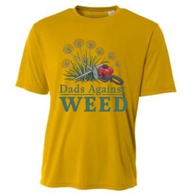 Dads Against Weed Funny Gardening Lawn Mowing Fathers Cooling Performance Crew T-Shirt