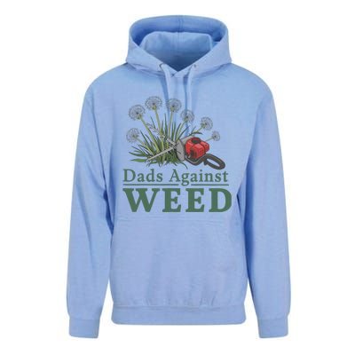 Dads Against Weed Funny Gardening Lawn Mowing Fathers Unisex Surf Hoodie