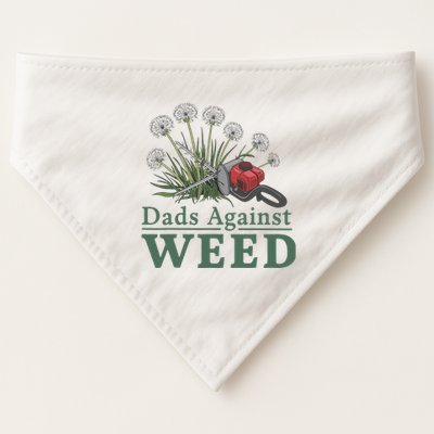 Dads Against Weed Funny Gardening Lawn Mowing Fathers USA-Made Doggie Bandana