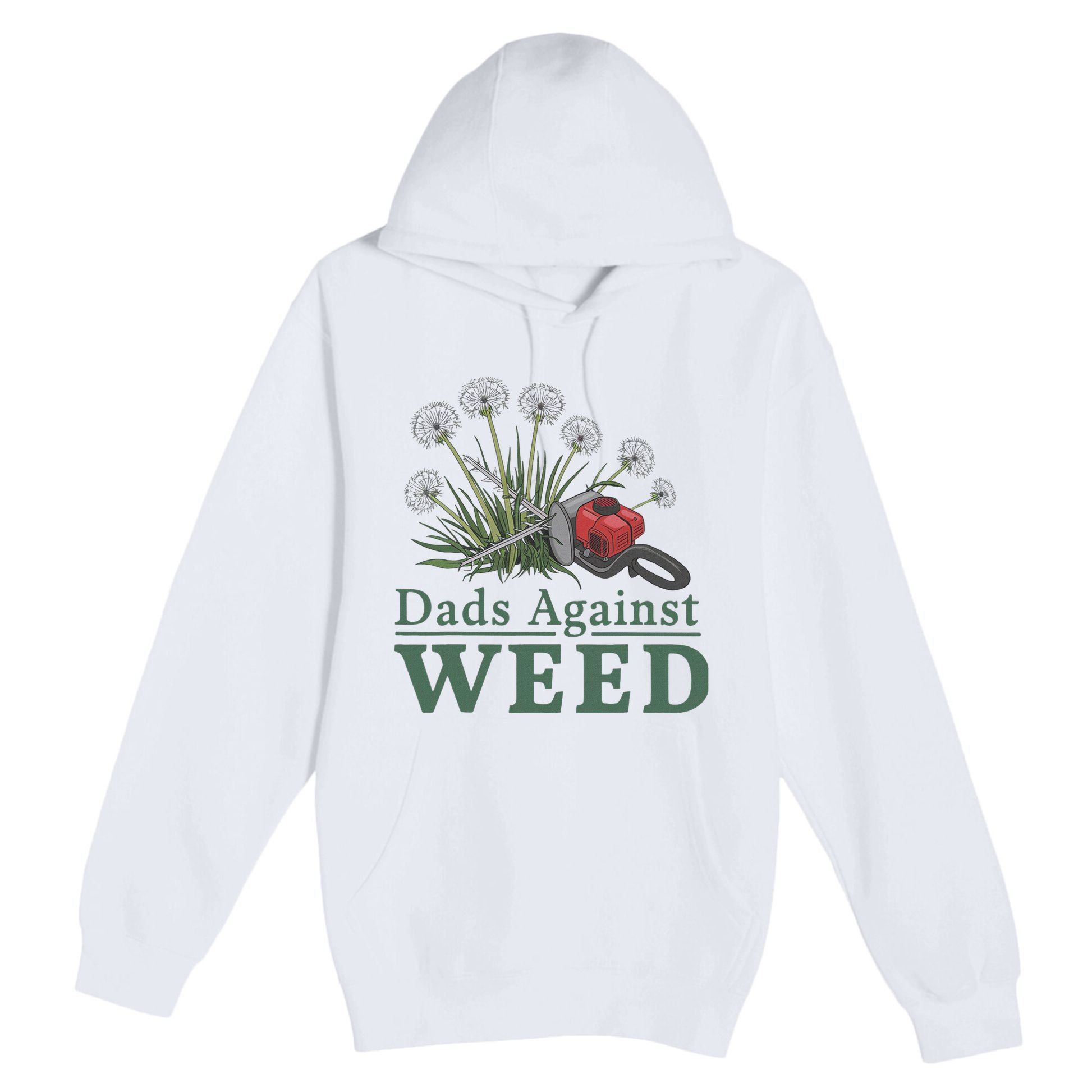 Dads Against Weed Funny Gardening Lawn Mowing Fathers Premium Pullover Hoodie