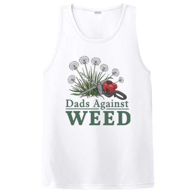 Dads Against Weed Funny Gardening Lawn Mowing Fathers PosiCharge Competitor Tank