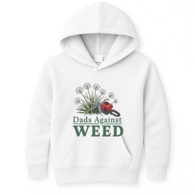 Dads Against Weed Funny Gardening Lawn Mowing Fathers Kids Hoodie