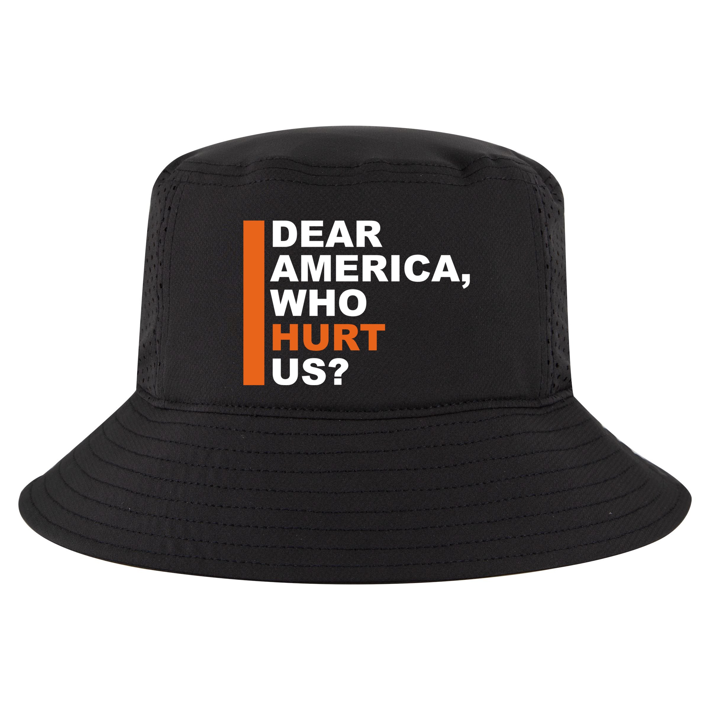 Dear America Who Hurt Us Cool Comfort Performance Bucket Hat