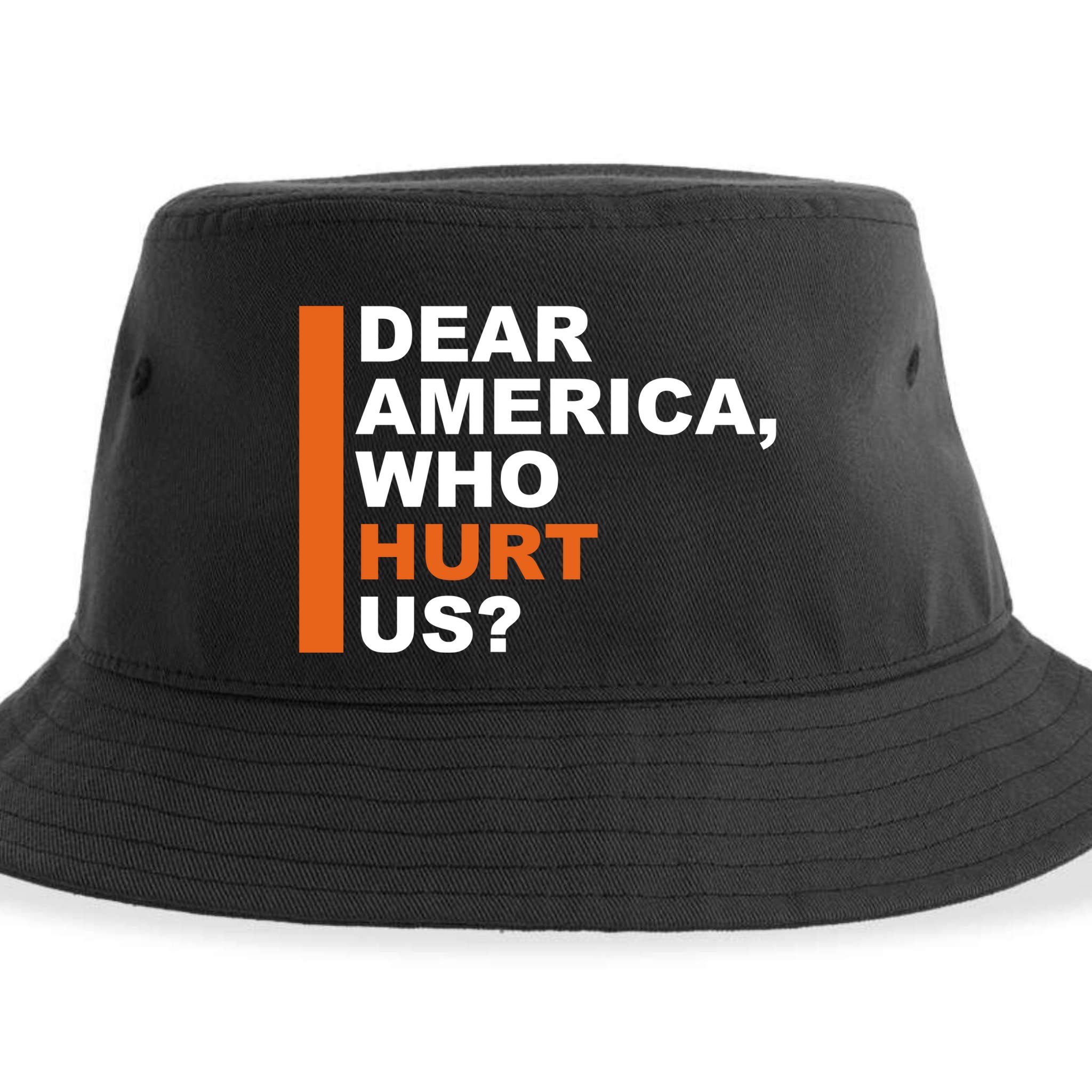 Dear America Who Hurt Us Sustainable Bucket Hat