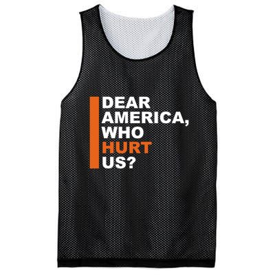 Dear America Who Hurt Us Mesh Reversible Basketball Jersey Tank