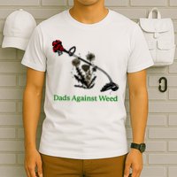 Dads Against Weed Funny Gardening Lawn Mowing Fathers T-Shirt