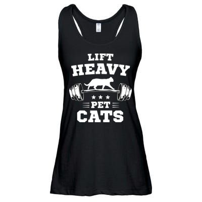 Deadlifts And Weights Or Gym For Lift Heavy. Pet Cats. Ladies Essential Flowy Tank