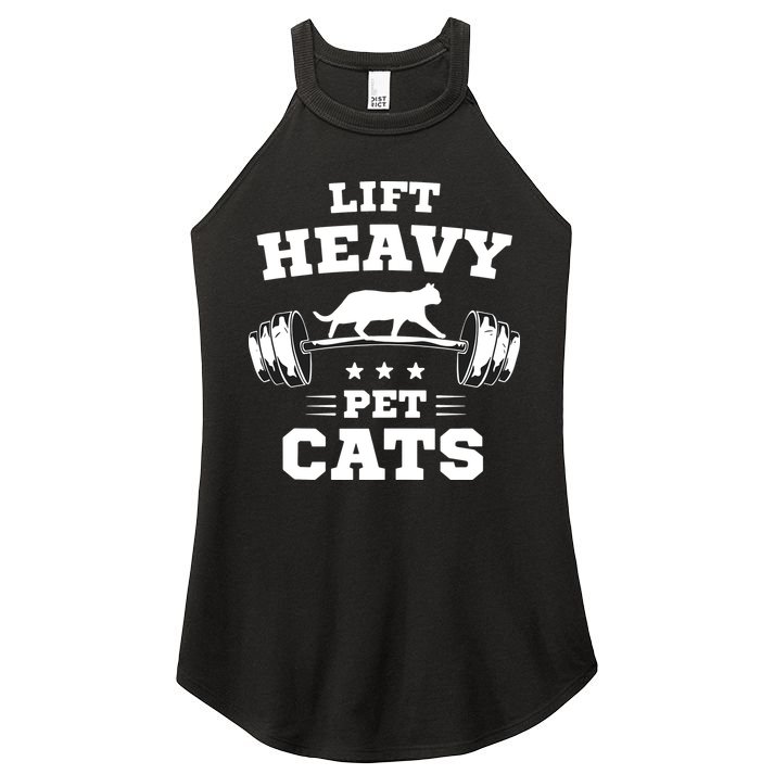 Deadlifts And Weights Or Gym For Lift Heavy. Pet Cats. Women's Perfect Tri Rocker Tank