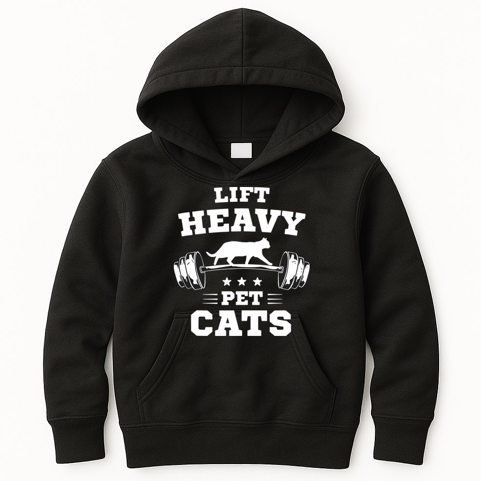 Deadlifts And Weights Or Gym For Lift Heavy. Pet Cats. Kids Hoodie