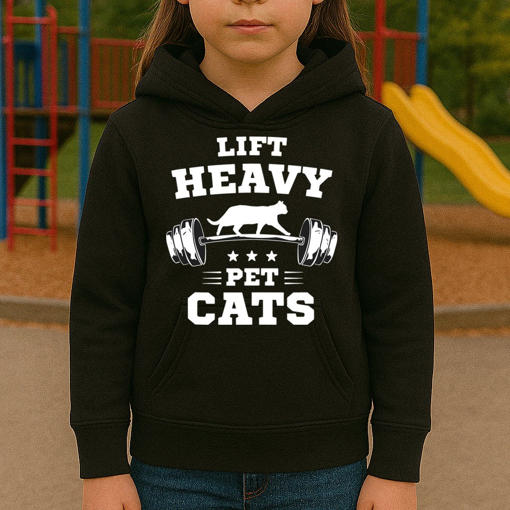 Deadlifts And Weights Or Gym For Lift Heavy. Pet Cats. Kids Hoodie