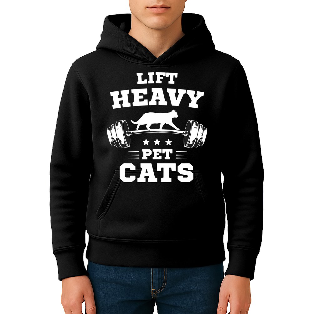 Deadlifts And Weights Or Gym For Lift Heavy. Pet Cats. Kids Hoodie