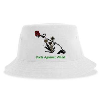 Dads Against Weed Funny Gardening Lawn Mowing Fathers Sustainable Bucket Hat