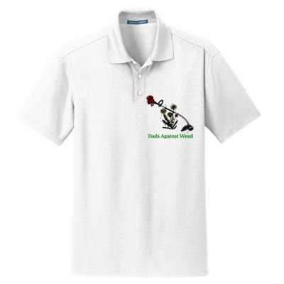 Dads Against Weed Funny Gardening Lawn Mowing Fathers Dry Zone Grid Polo