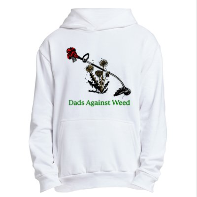 Dads Against Weed Funny Gardening Lawn Mowing Fathers Urban Pullover Hoodie