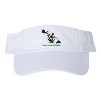 Dads Against Weed Funny Gardening Lawn Mowing Fathers Valucap Bio-Washed Visor