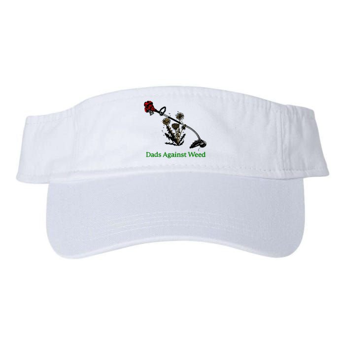 Dads Against Weed Funny Gardening Lawn Mowing Fathers Valucap Bio-Washed Visor