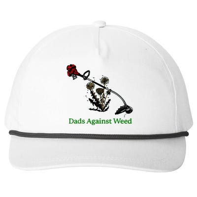 Dads Against Weed Funny Gardening Lawn Mowing Fathers Snapback Five-Panel Rope Hat