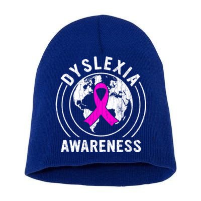 Dyslexia Awareness World Month Funny Dyslexic Graphic Gift Short Acrylic Beanie