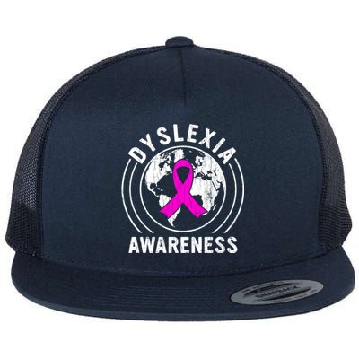 Dyslexia Awareness World Month Funny Dyslexic Graphic Gift Flat Bill Trucker Hat