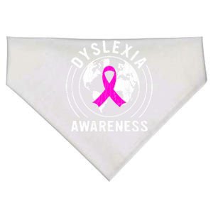 Dyslexia Awareness World Month Funny Dyslexic Graphic Gift USA-Made Doggie Bandana