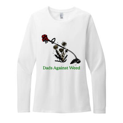 Dads Against Weed Funny Gardening Lawn Mowing Fathers Womens CVC Long Sleeve Shirt