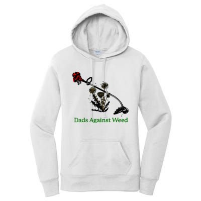 Dads Against Weed Funny Gardening Lawn Mowing Fathers Women's Pullover Hoodie