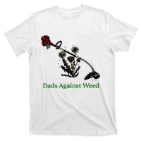 Dads Against Weed Funny Gardening Lawn Mowing Fathers T-Shirt