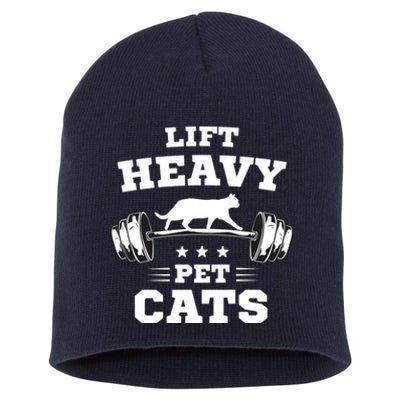 Deadlifts And Weights Or Gym For Lift Heavy. Pet Cats. Premium Short Acrylic Beanie