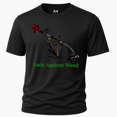 Dads Against Weed Funny Gardening Lawn Mowing Fathers Performance Shirt