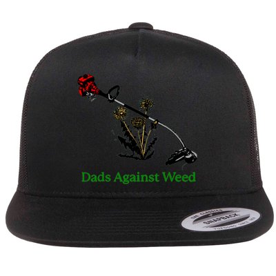 Dads Against Weed Funny Gardening Lawn Mowing Fathers Flatbill Hat