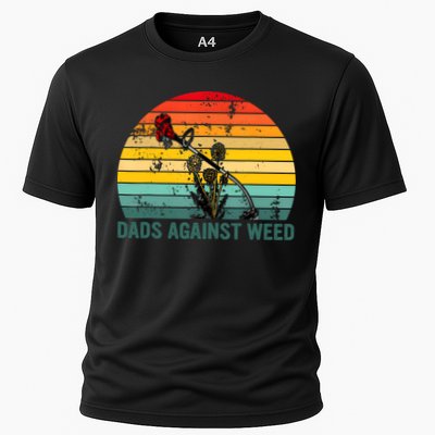 Dads Against Weed Funny Gardening Lawn Mowing Fathers Performance Shirt