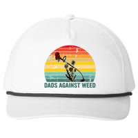 Dads Against Weed Funny Gardening Lawn Mowing Fathers Snapback Five-Panel Rope Hat