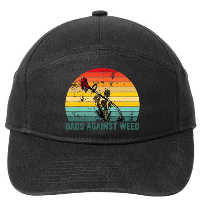 Dads Against Weed Funny Gardening Lawn Mowing Fathers 7-Panel Snapback Hat