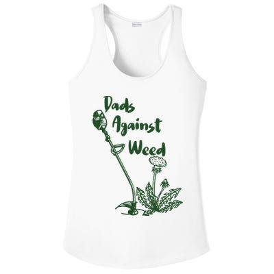 Dads Against Weed Funny Gardening Lawn Mowing Fathers Ladies PosiCharge Competitor Racerback Tank
