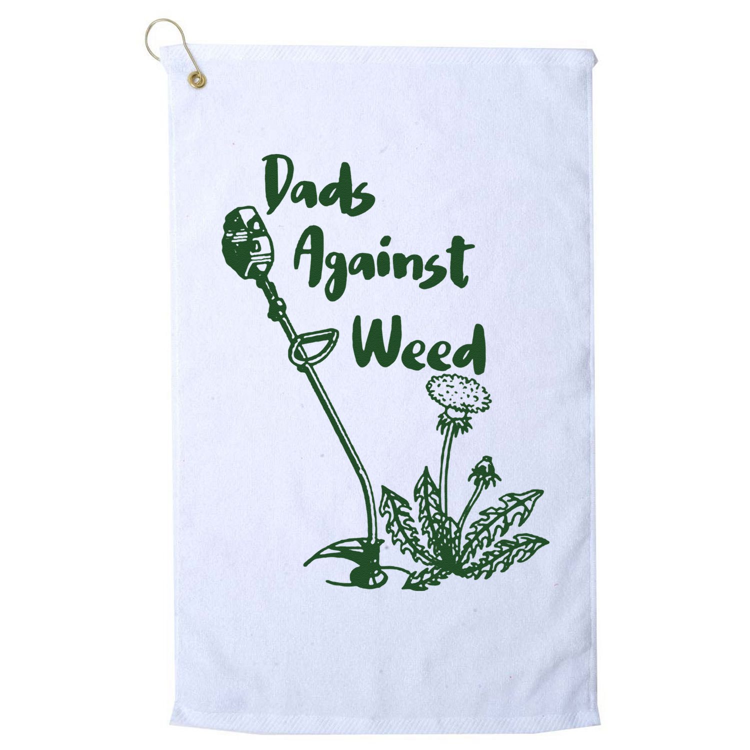 Dads Against Weed Funny Gardening Lawn Mowing Fathers Golf Towel